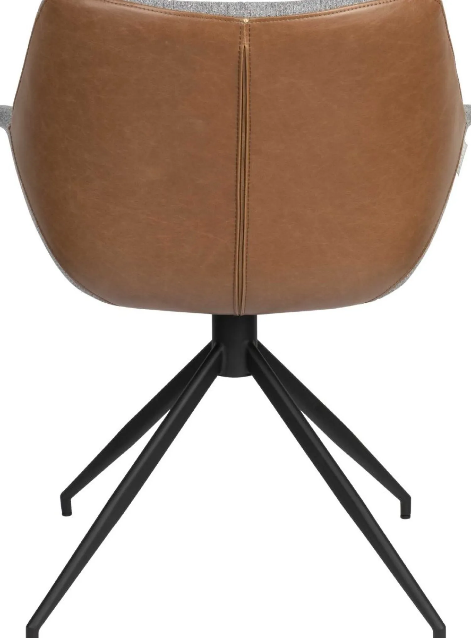 Kuipstoelen|Draaibare Eetkamerstoelen-Zuiver Doulton Swivel (set van 2) Armstoel Vintage Brown