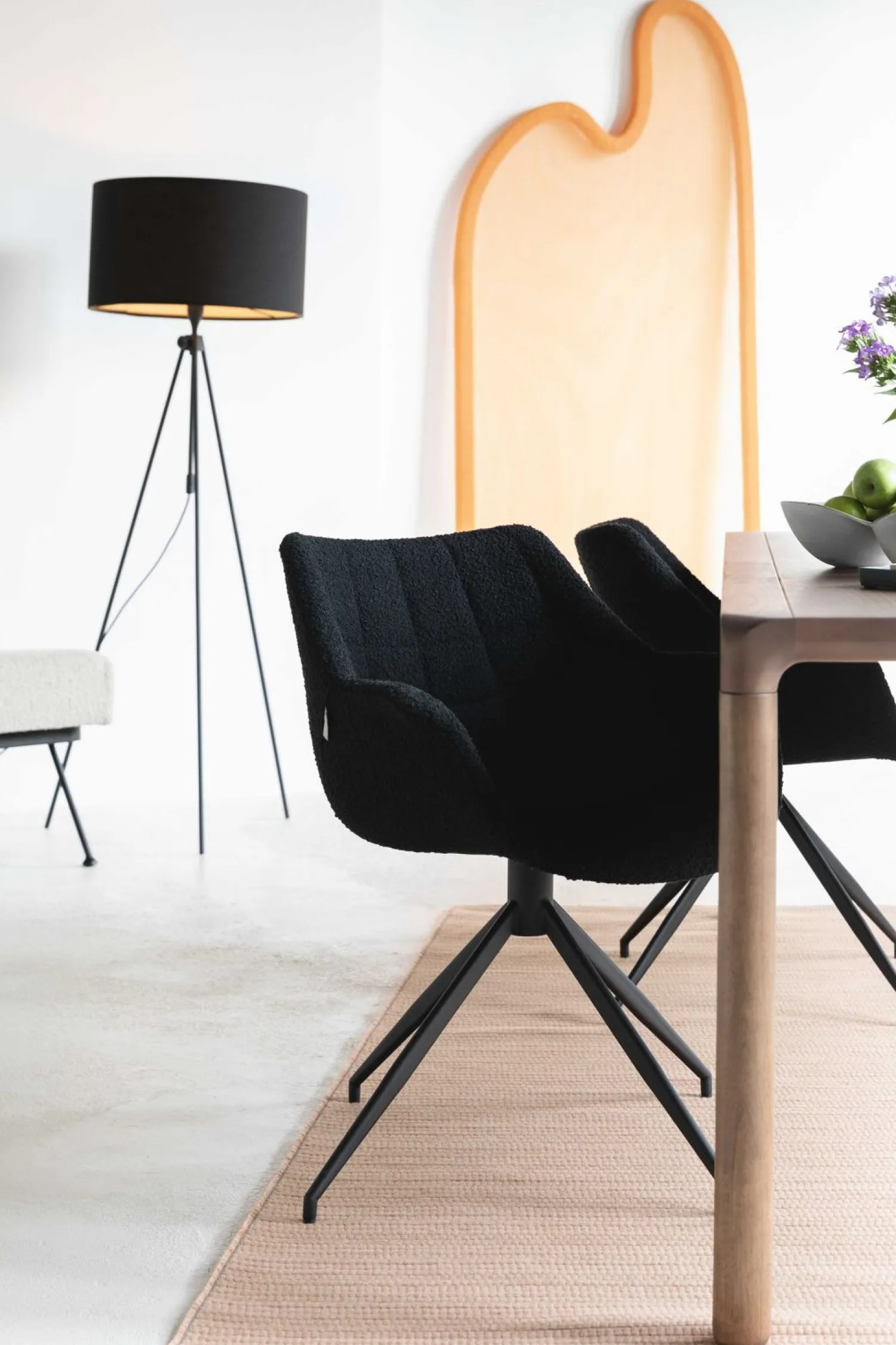 Kuipstoelen|Draaibare Eetkamerstoelen-Zuiver Doulton Swivel (set van 2) Armstoel Black