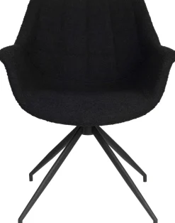 Kuipstoelen|Draaibare Eetkamerstoelen-Zuiver Doulton Swivel (set van 2) Armstoel Black