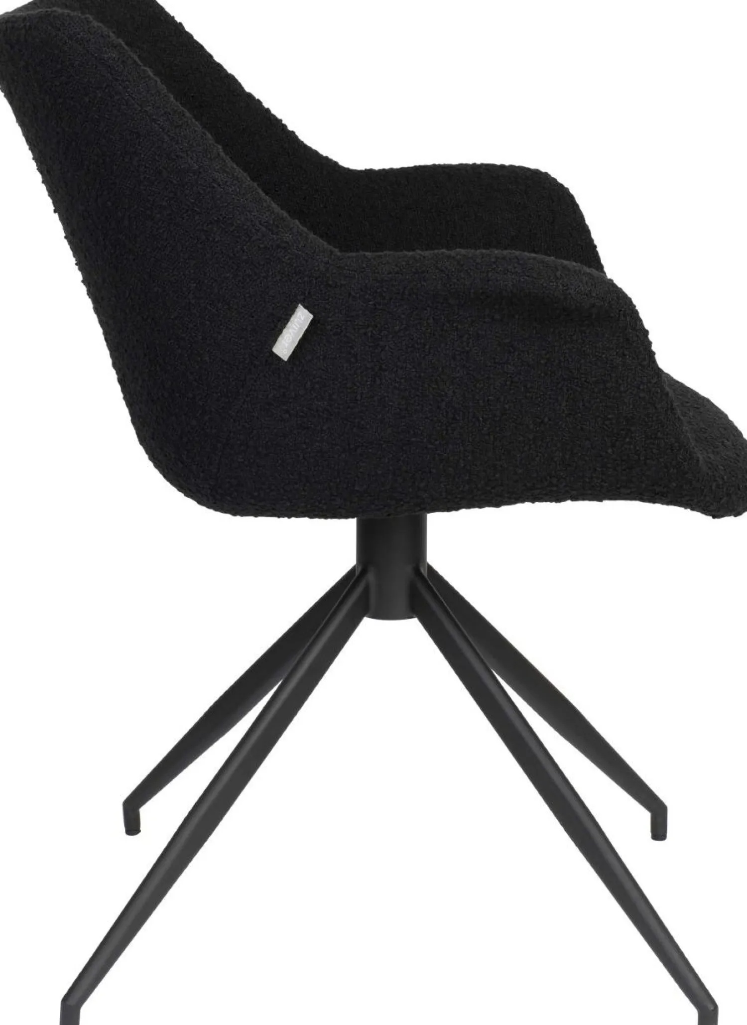 Kuipstoelen|Draaibare Eetkamerstoelen-Zuiver Doulton Swivel (set van 2) Armstoel Black