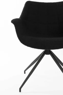 Kuipstoelen|Draaibare Eetkamerstoelen-Zuiver Doulton Swivel (set van 2) Armstoel Black