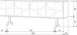 Dressoirs-WOOOD Draw Dressoir Walnut