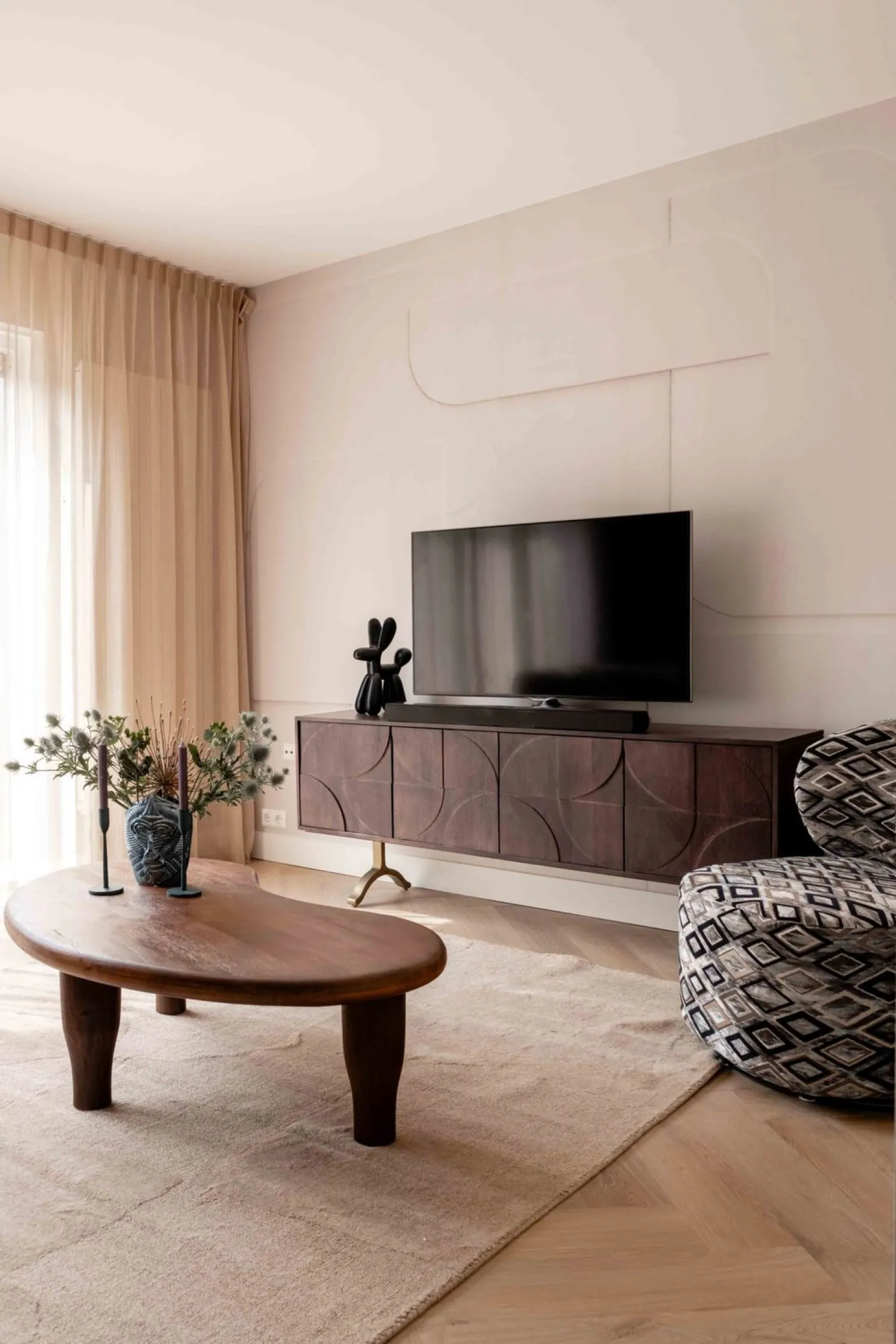 Dressoirs-WOOOD Draw Dressoir Walnut