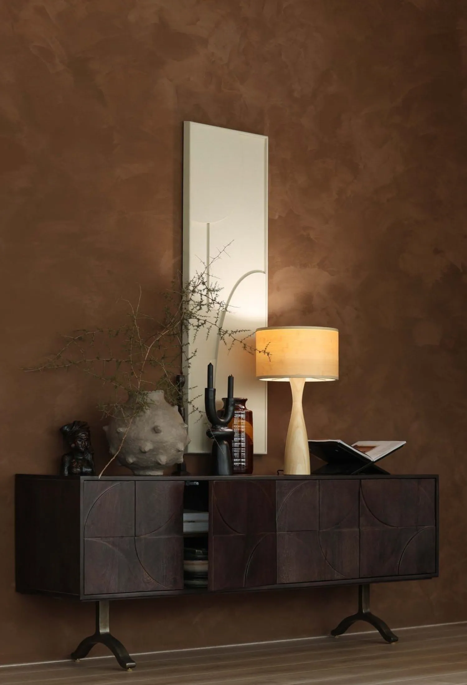 Dressoirs-WOOOD Draw Dressoir Walnut