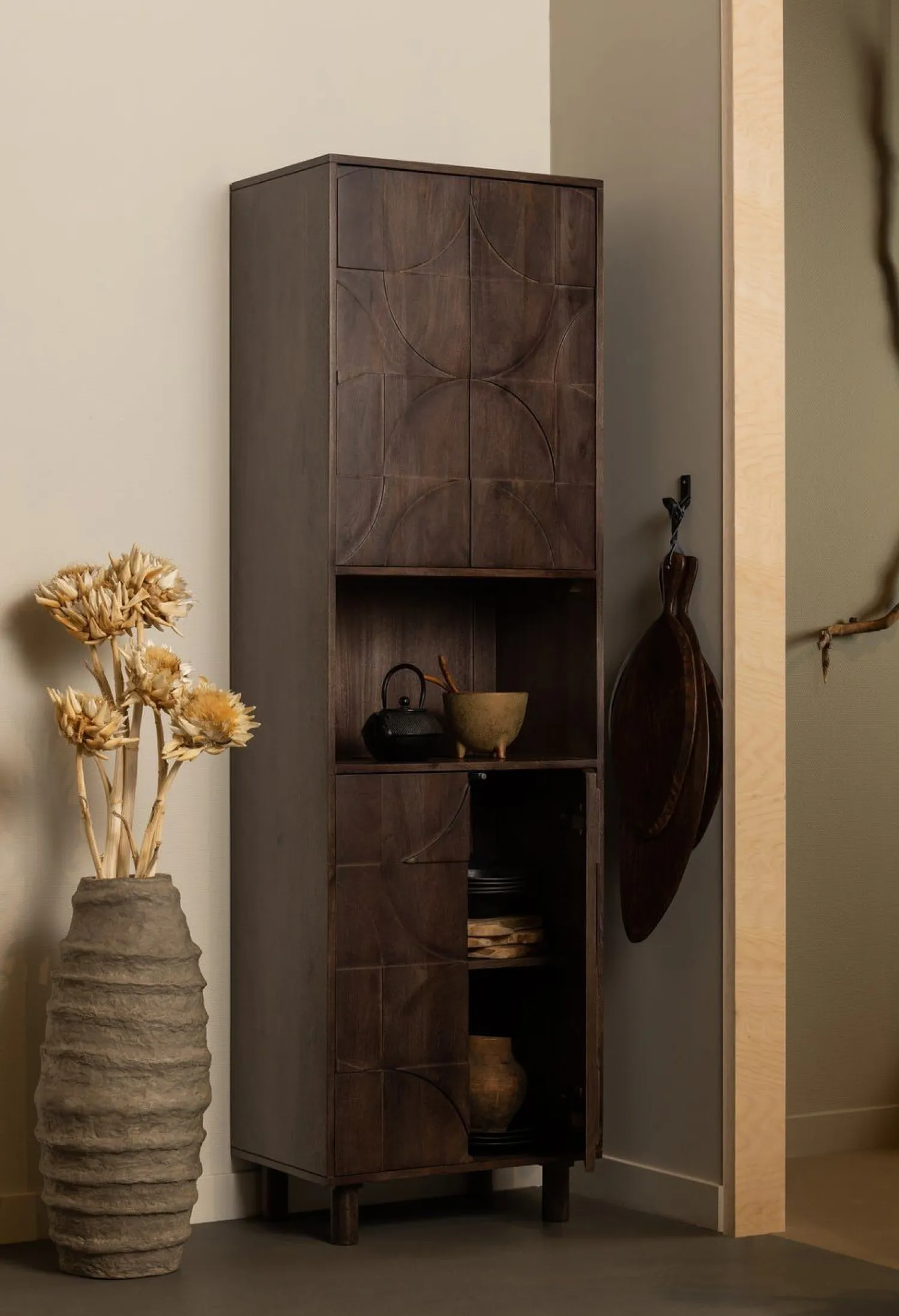 Opbergkasten|Opbergkasten-WOOOD Draw Opbergkast Walnut