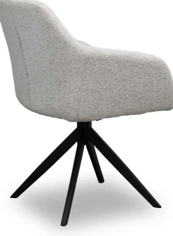 Eetkamerstoelen Met Armleuning-Eijerkamp Collectie Drew Eetkamerstoel Off White