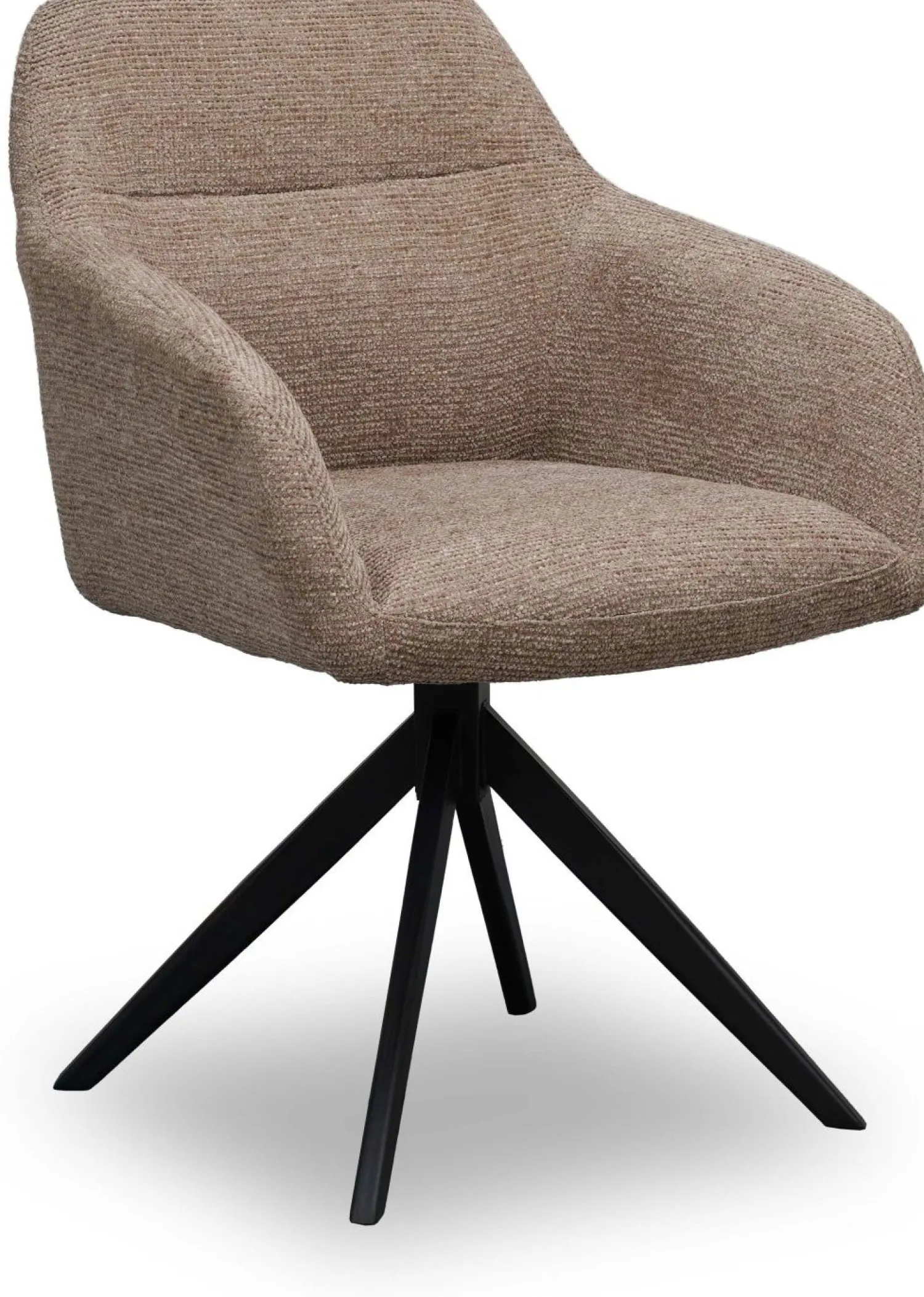 Eetkamerstoelen Met Armleuning-Eijerkamp Collectie Drew Eetkamerstoel Light Brown