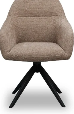 Eetkamerstoelen Met Armleuning-Eijerkamp Collectie Drew Eetkamerstoel Light Brown