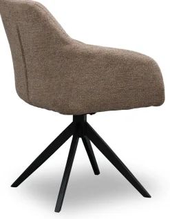 Eetkamerstoelen Met Armleuning-Eijerkamp Collectie Drew Eetkamerstoel Light Brown