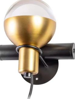 Wandlampen|Wandlampen-Eijerkamp Collectie Drop Lamp Zwart, Goud