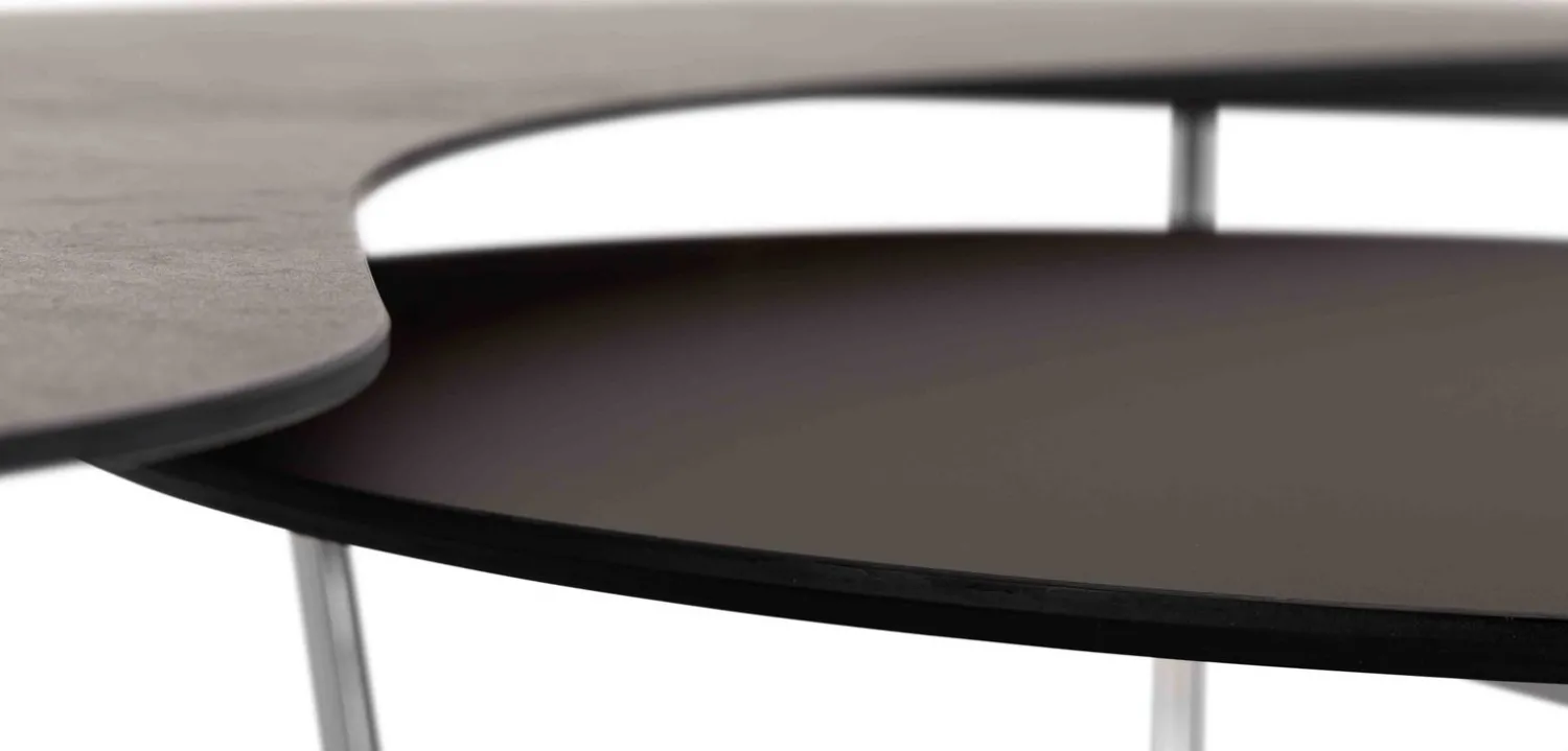 Design Salontafels|Organische Salontafels-Harvink Duo Salontafelset Grijs, Bruin