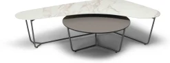 Design Salontafels|Organische Salontafels-Harvink Duo Salontafelset Grijs, Bruin