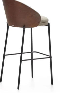 Stoffen Barkrukken-Kave Home Eamy Hoog Barstoel Bruin