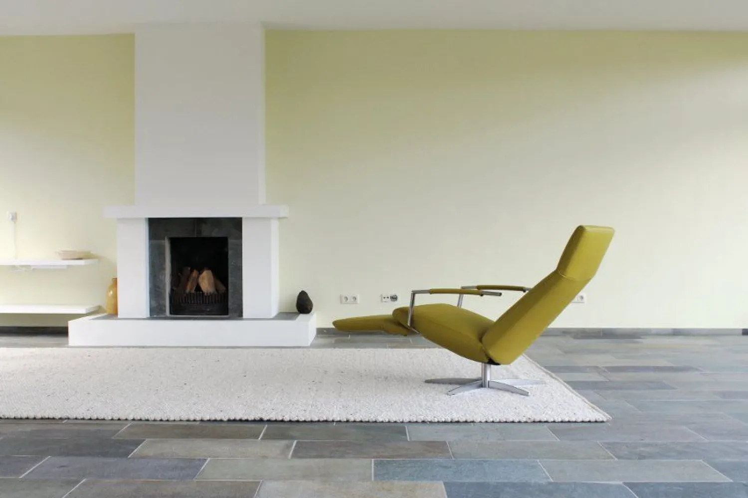 Leren Fauteuils|Relaxfauteuils-Gealux Earth Volo Relaxfauteuil geel