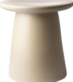 Ronde Bijzettafels-HKLIVING Earthenware M Bijzettafel Naturel, Cream