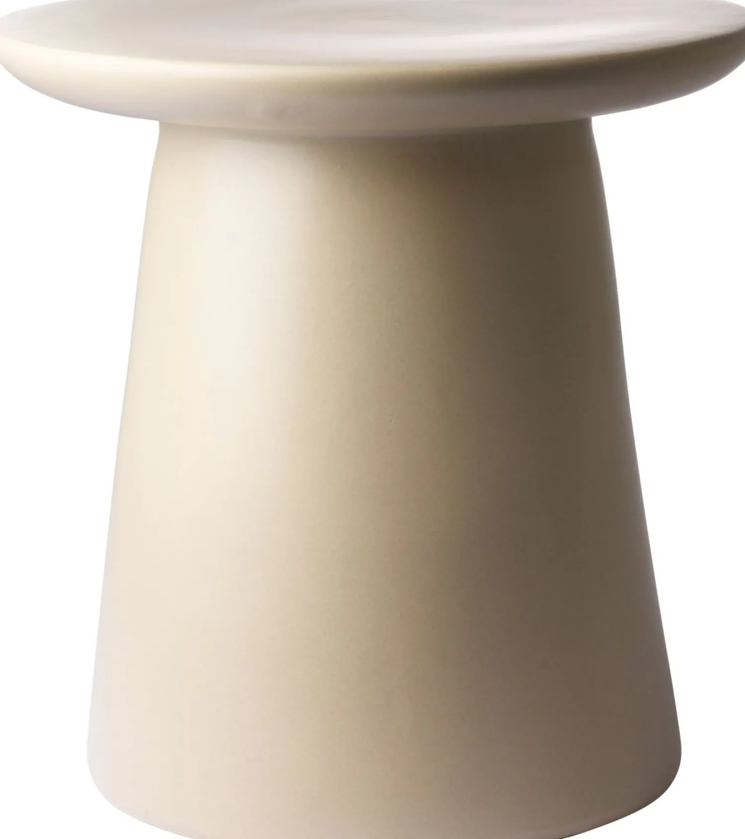 Ronde Bijzettafels-HKLIVING Earthenware M Bijzettafel Naturel, Cream