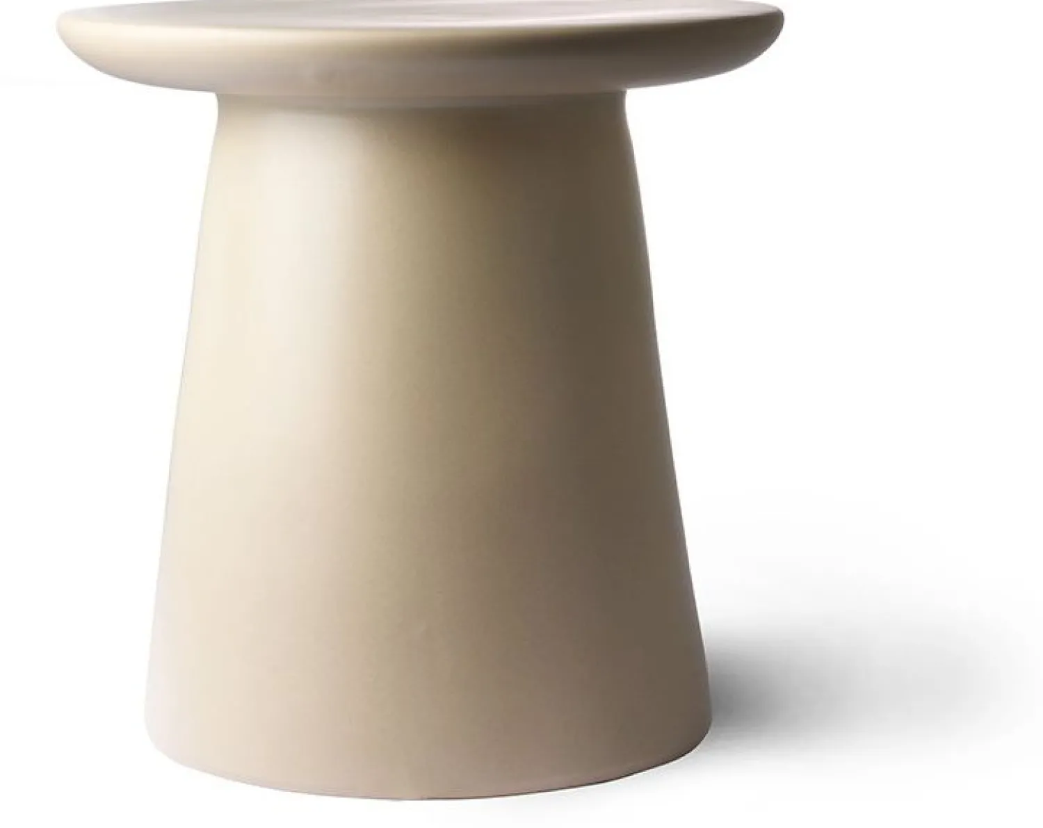 Ronde Bijzettafels-HKLIVING Earthenware M Bijzettafel Naturel, Cream
