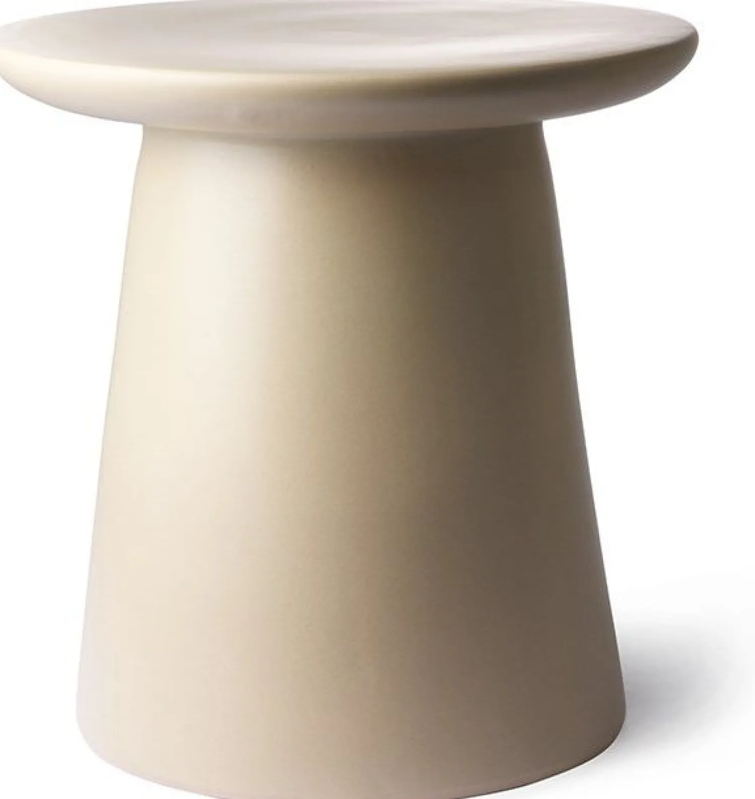 Ronde Bijzettafels-HKLIVING Earthenware M Bijzettafel Naturel, Cream