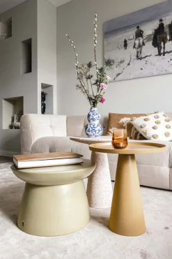 Ronde Bijzettafels-HKLIVING Earthenware XL Bijzettafel Green