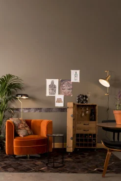 Industriële Vloerlampen|Vloerlampen-Dutchbone Eclipse Vloerlamp Black