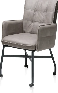 Eetkamerstoelen Met Wieltjes|Eetkamerstoelen Met Armleuning-Henders en Hazel Eden Armstoel Cognac