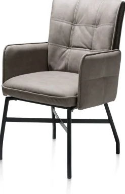 Eetkamerstoelen Met Wieltjes|Eetkamerstoelen Met Armleuning-Henders en Hazel Eden Armstoel Cognac