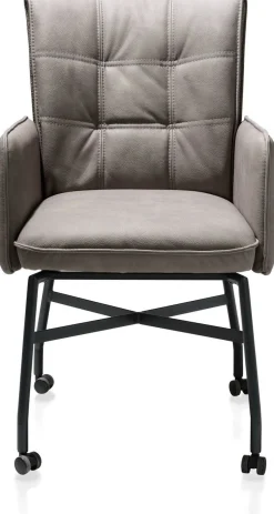 Eetkamerstoelen Met Wieltjes|Eetkamerstoelen Met Armleuning-Henders en Hazel Eden Armstoel Cognac