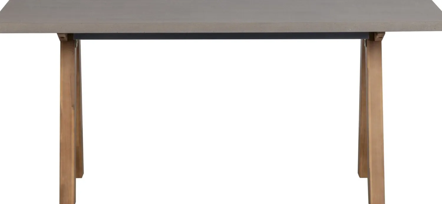 Rechthoekige Eettafels-WOOOD Eef Eettafel Grijs