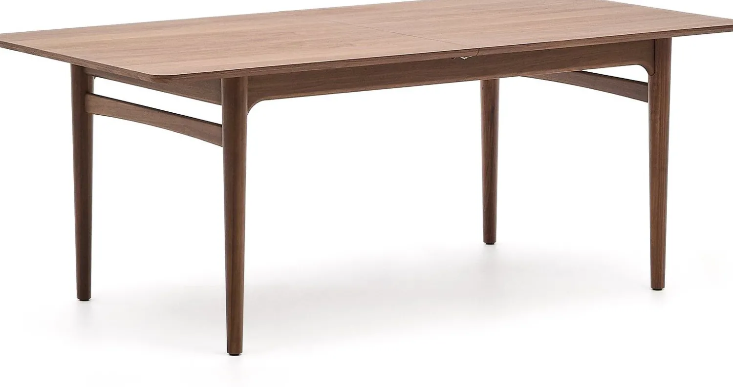 Houten Eettafels|Uitschuifbare Eettafels-Kave Home Elan Uitschuifbare Eettafel Bruin