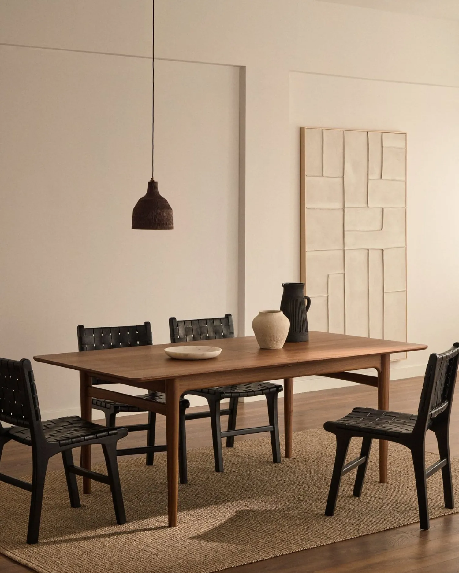 Houten Eettafels|Uitschuifbare Eettafels-Kave Home Elan Uitschuifbare Eettafel Bruin