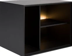 Opbergkasten|Opbergkasten-XOOON Elements 3 niches Kast Off Black