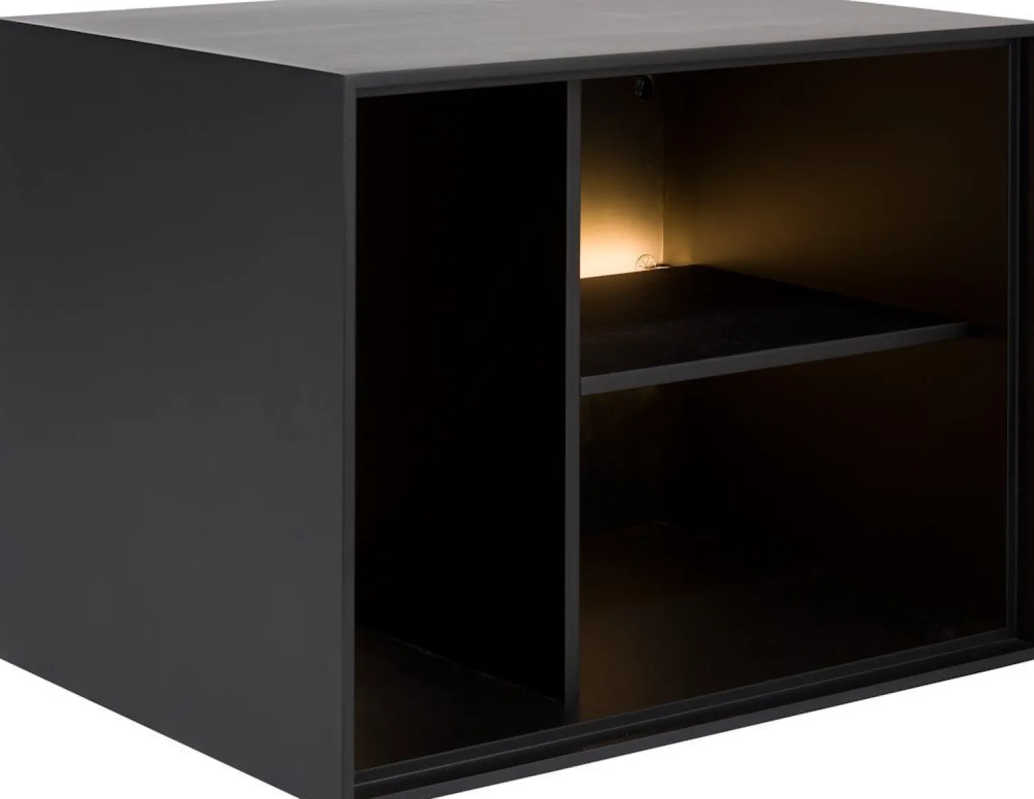 Opbergkasten|Opbergkasten-XOOON Elements 3 niches Kast Off Black