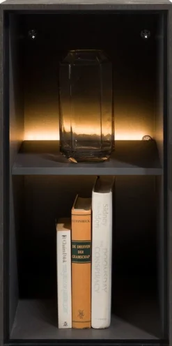 Opbergkasten|Opbergkasten-XOOON Elements 2 Niches Kast Onyx