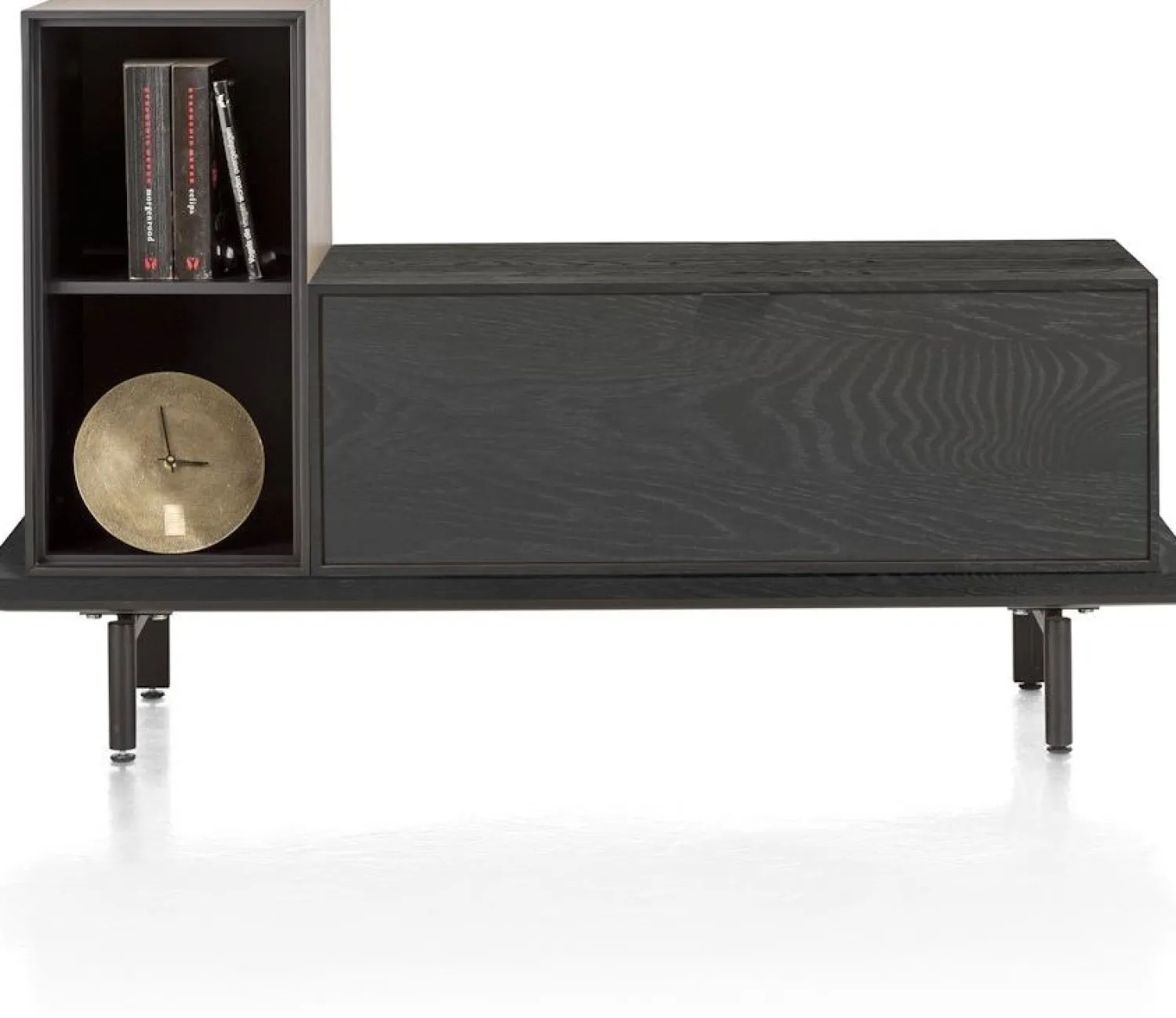 Opbergkasten|Opbergkasten-XOOON Elements Hang + Klep Box Onyx