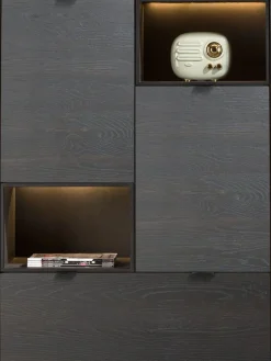 Opbergkasten|Opbergkasten-XOOON Elements Highboard Onyx