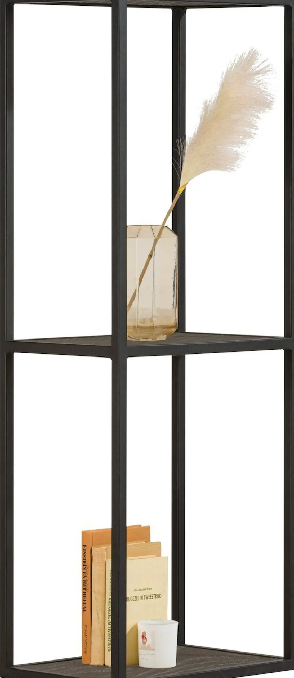 Boekenkasten-XOOON Elements 2-niches Boekenkast Onyx