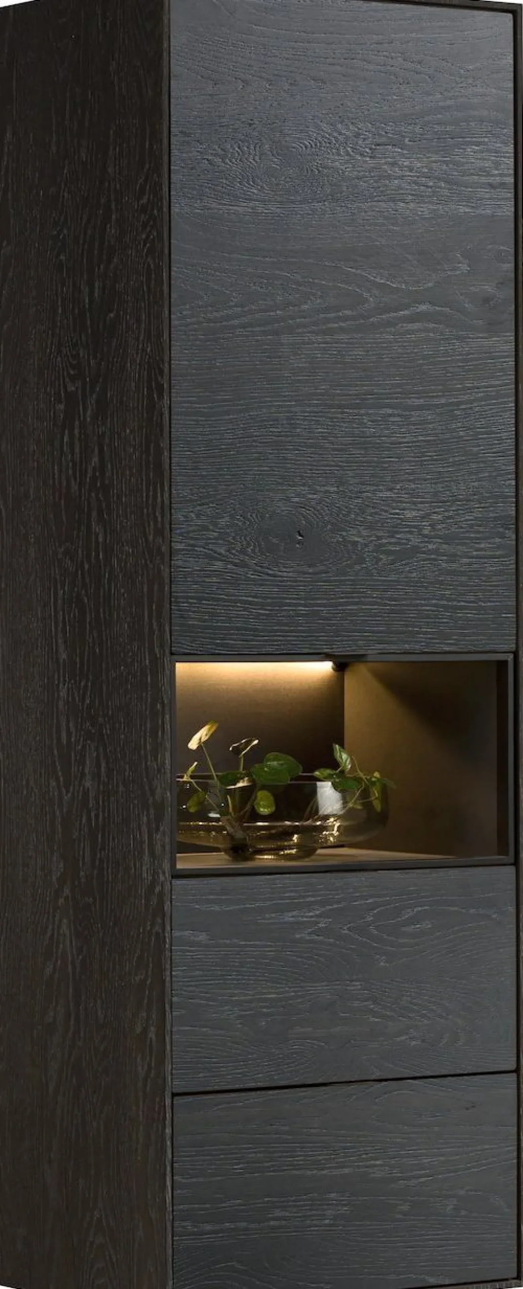 Opbergkasten|Opbergkasten-XOOON Elements Small Opbergkast Onyx