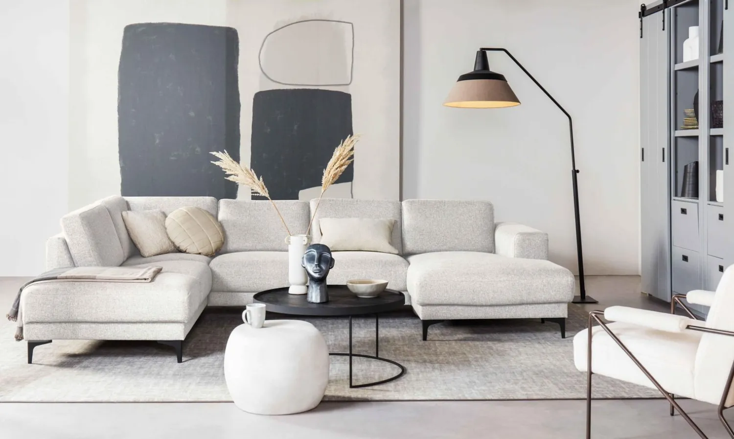 Hoekbanken|U-Banken-Eijerkamp Collectie Ella Links U-bank Beige