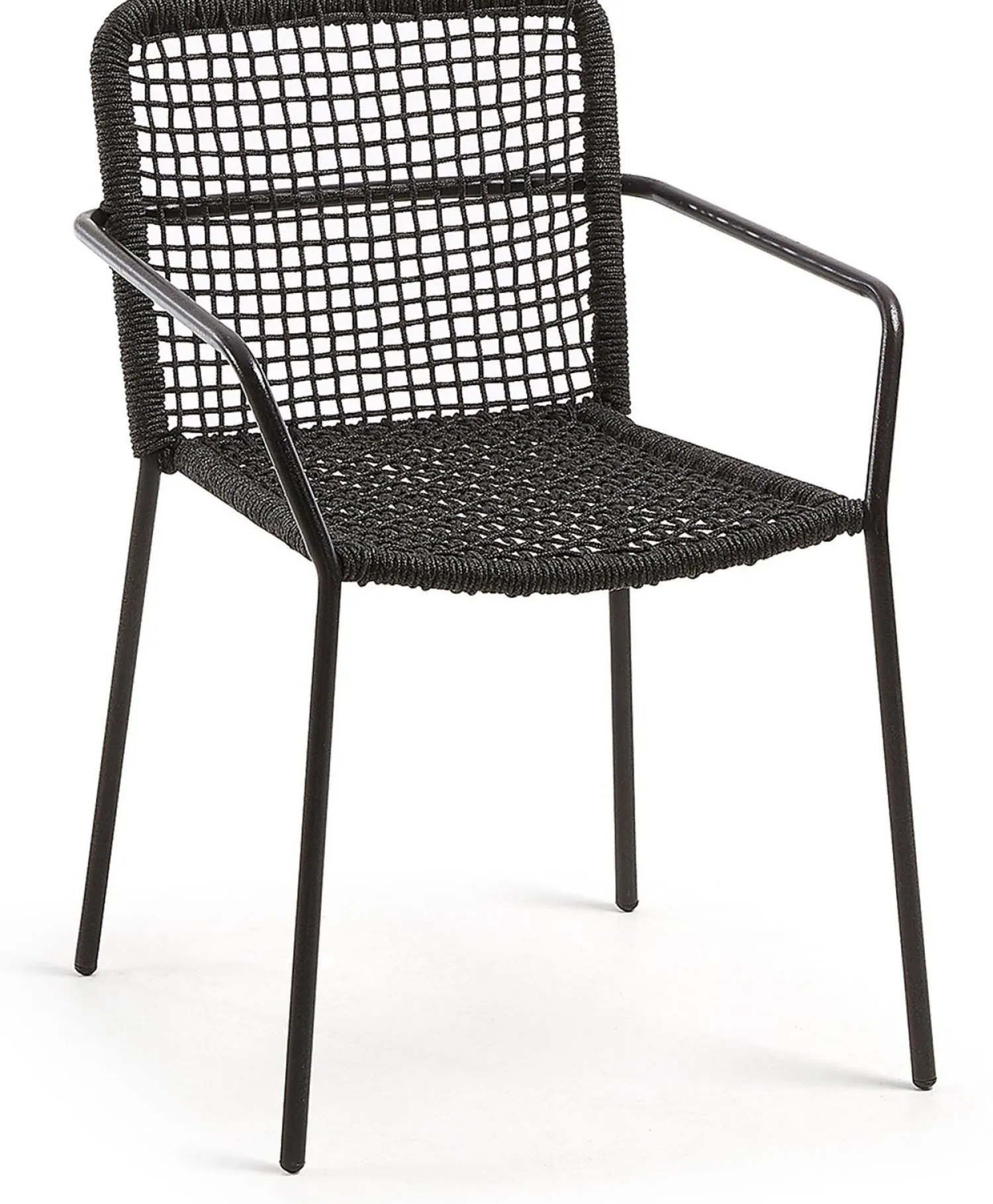 Tuinstoelen-Kave Home Ellen Tuinstoel Zwart