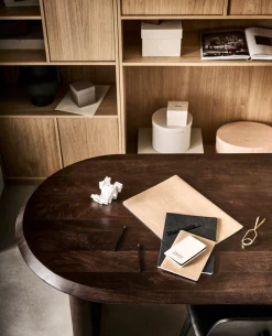 Houten Eettafels|Rechthoekige Eettafels-vtwonen Ellips Eettafel Walnut