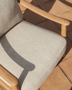Tuinstoelen-Kave Home Elunda Outdoor Fauteuil Naturel