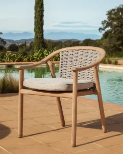 Tuinstoelen-Kave Home Elunda Tuinstoel Naturel