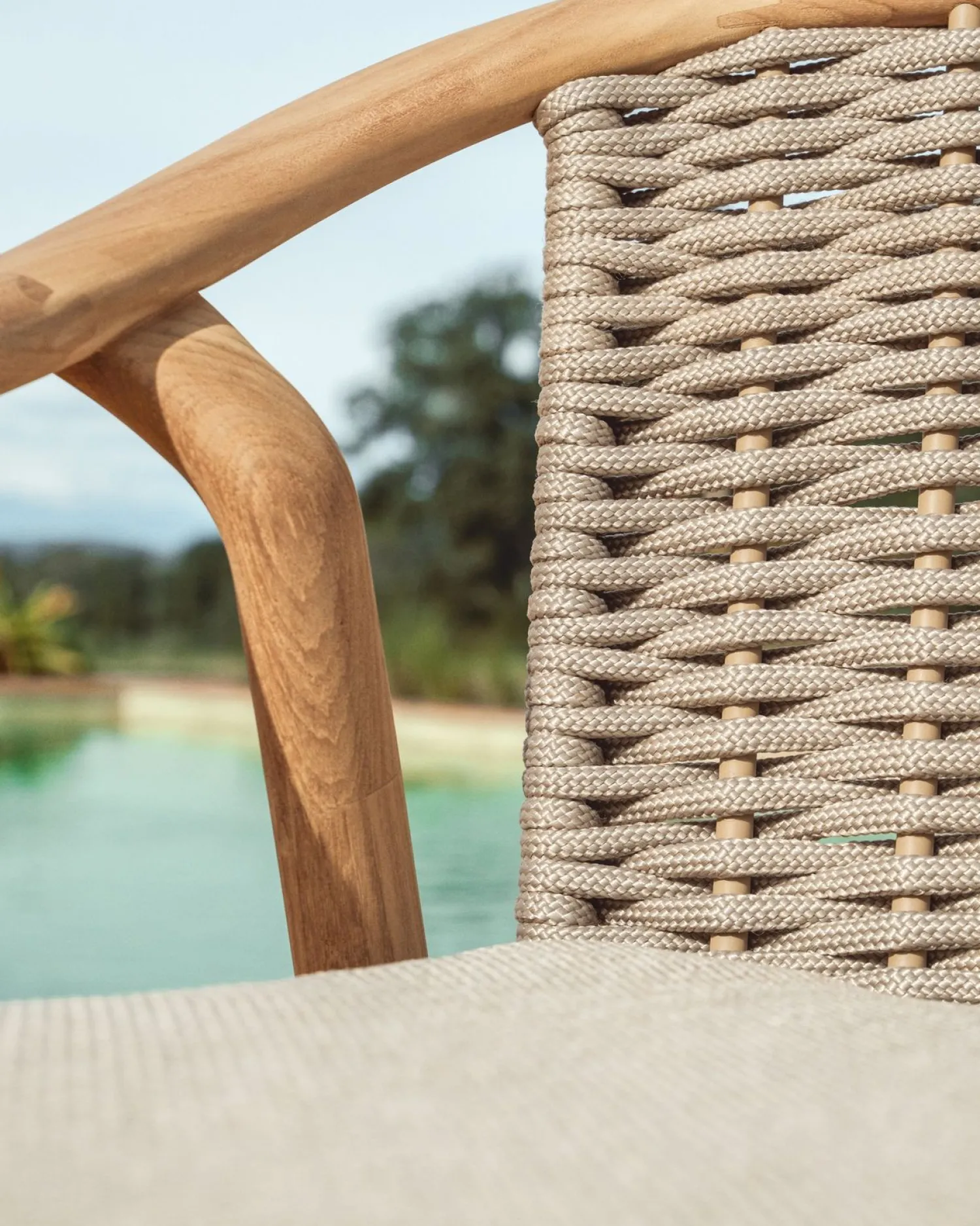Tuinstoelen-Kave Home Elunda Tuinstoel Naturel