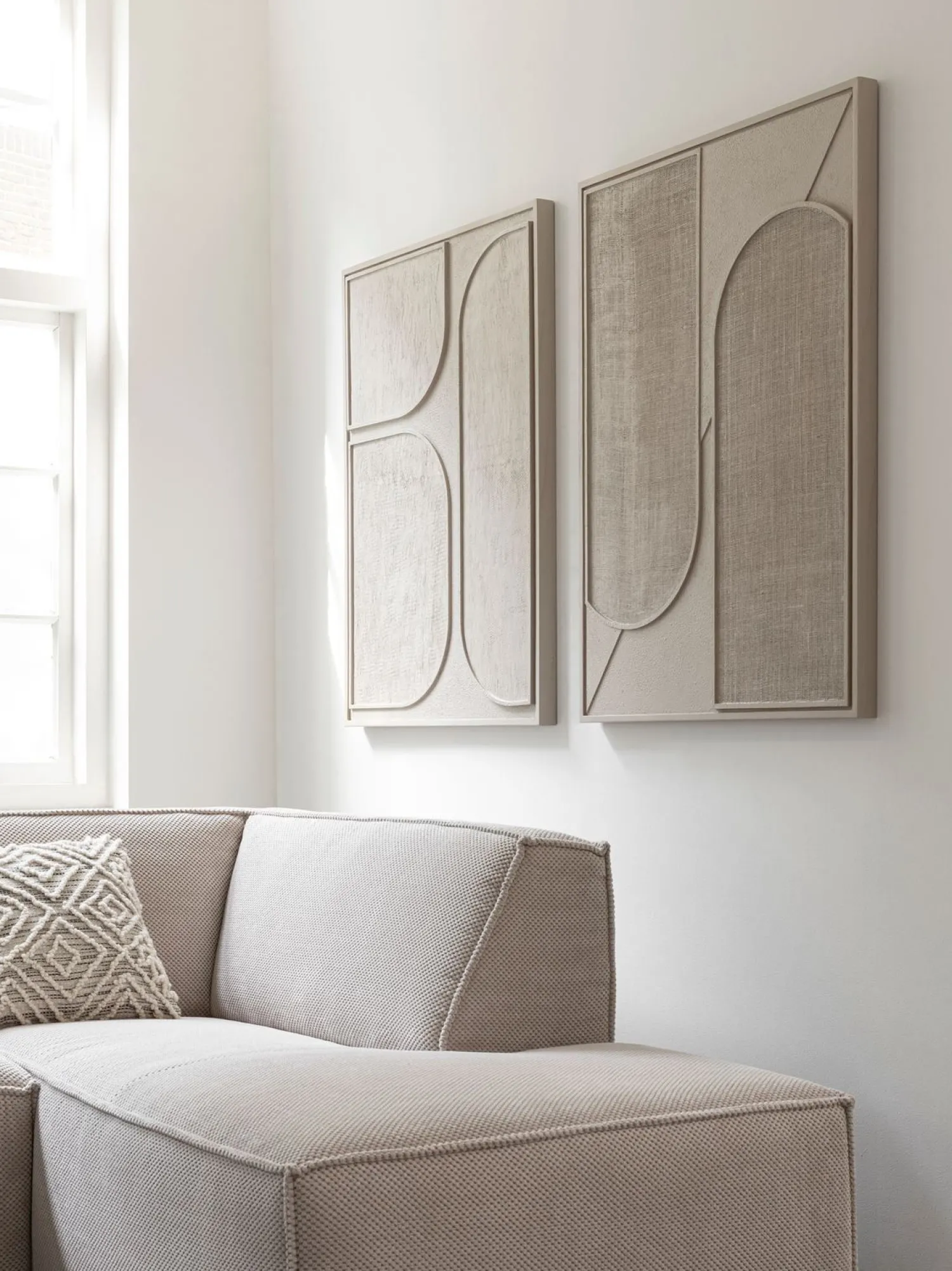 Wanddecoraties-MUST Living Elyn Wanddecoratie Cream