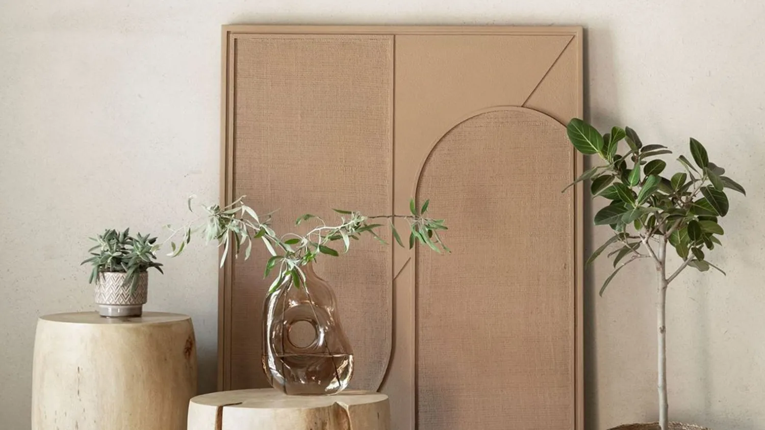 Wanddecoraties-MUST Living Elyn Wanddecoratie Brown
