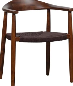 Eetkamerstoelen Met Armleuning-vtwonen Embrace Eetkamerstoel Dark Brown