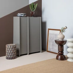 Houten Bijzettafels-WOOOD Emel Bijzettafel Donkerbruin