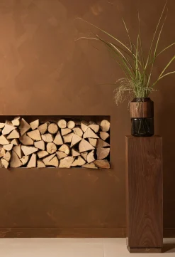 Vazen & Potten-WOOOD Enid Plantenstandaard Walnut