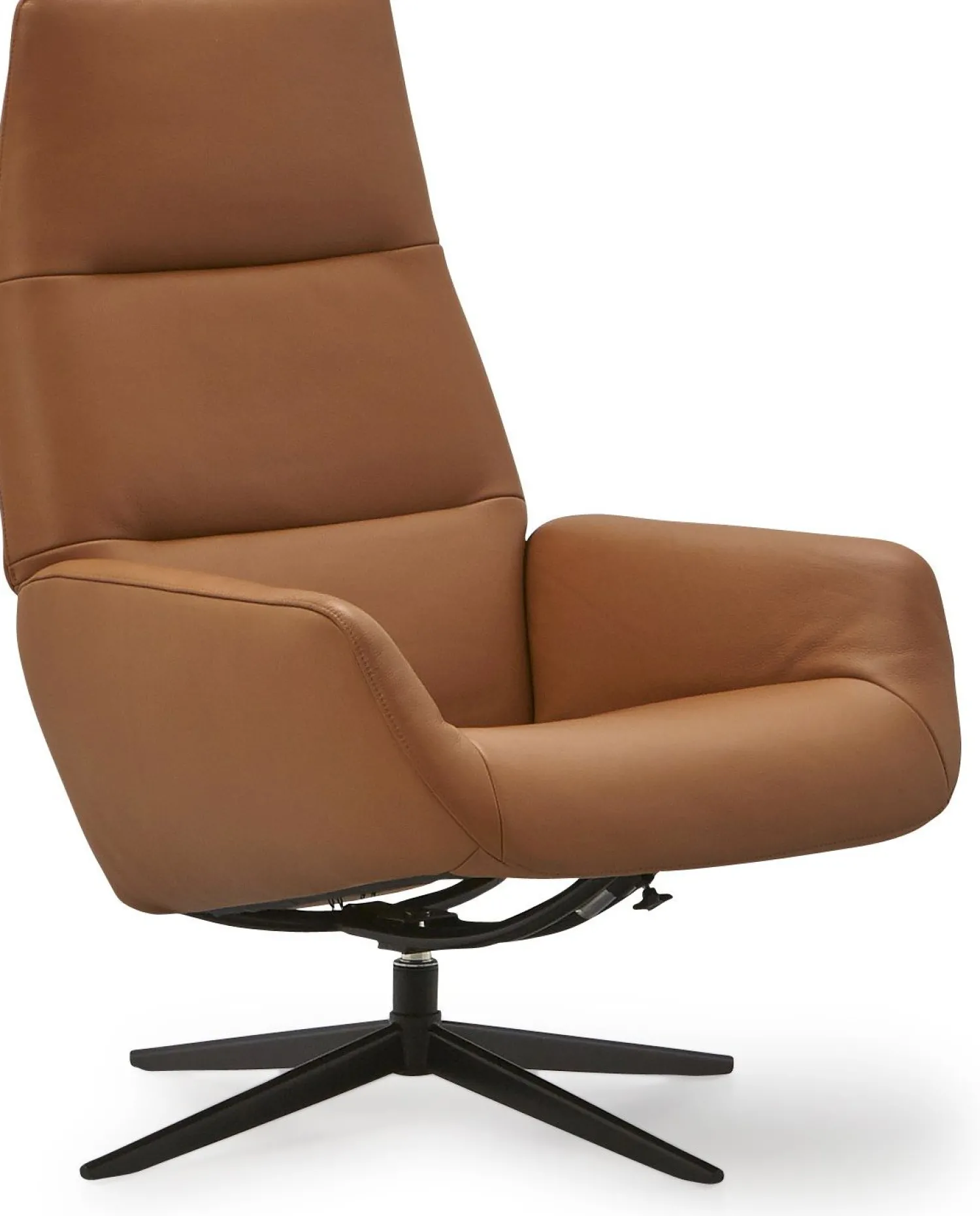 Leren Fauteuils|Draaifauteuils-Montèl Ergo Relaxfauteuil Dark Green
