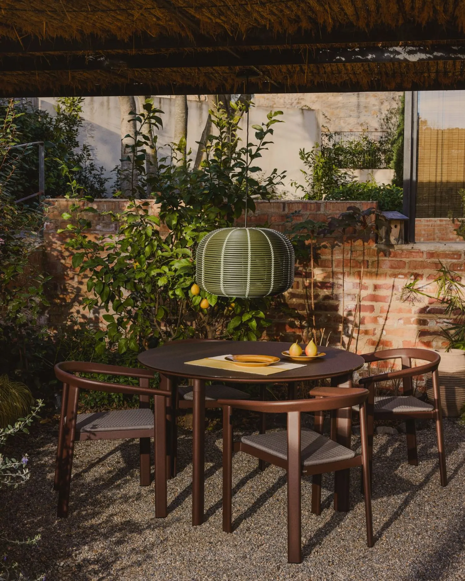 Tuinstoelen-Kave Home Erice Tuinstoel Bruin